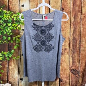 Cato Embroidered Tank Blouse Size 14/16W